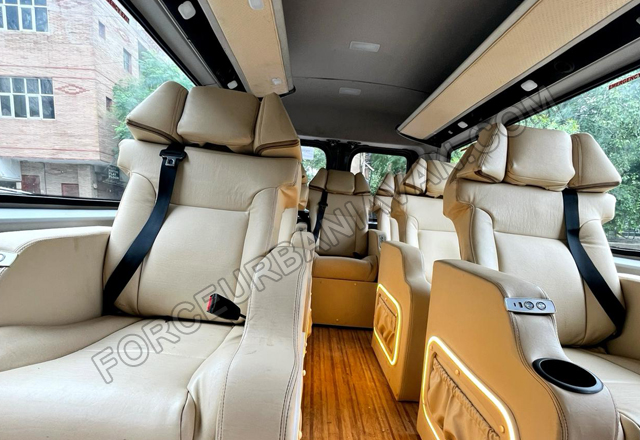 10 seater new force urbania van with 1x1 seats hire in delhi