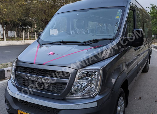 13 seater force urbania luxury mini van on rent delhi
