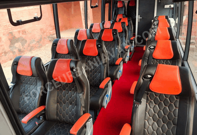 16 seater marcopolo imported mini coach with toilet washroom on rent in delhi