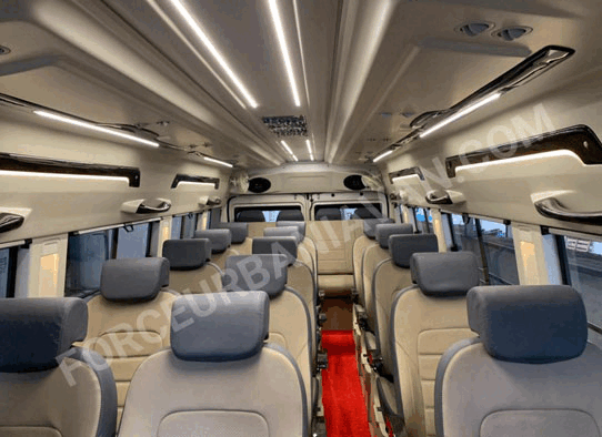 20 seater luxury 2x1 maharaja seats tempo traveller hire delhi