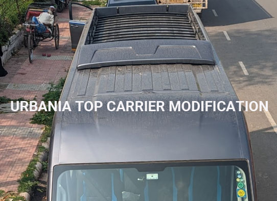force urbania van top carrier modification company delhi